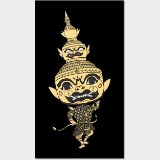 Khmer Cambodian Hanuman Traditional Masked Dancer Posters and Art